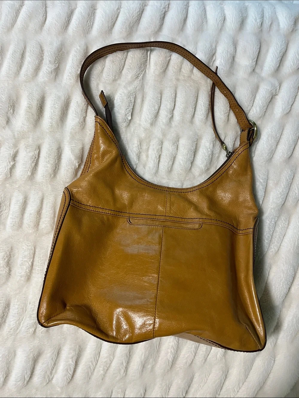 HOBO Genuine Leather Mustard Yellow Shoulder Bag | Soft Leather Hobo Purse